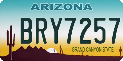 AZ license plate BRY7257