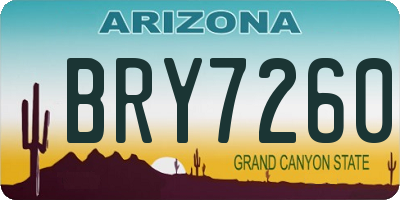 AZ license plate BRY7260