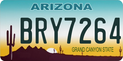 AZ license plate BRY7264