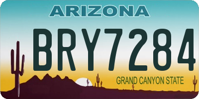 AZ license plate BRY7284