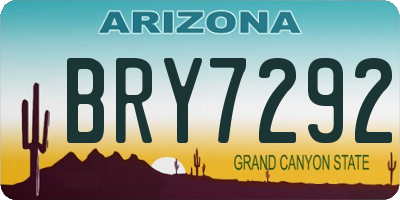 AZ license plate BRY7292