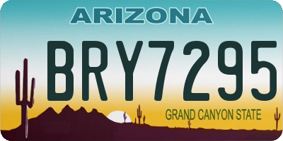 AZ license plate BRY7295