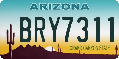 AZ license plate BRY7311