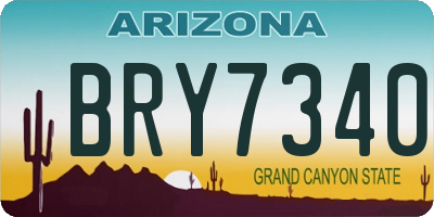 AZ license plate BRY7340