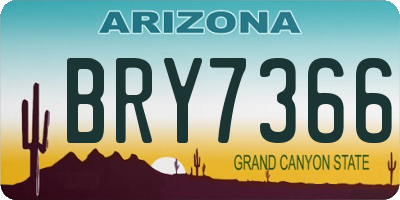 AZ license plate BRY7366
