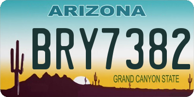 AZ license plate BRY7382