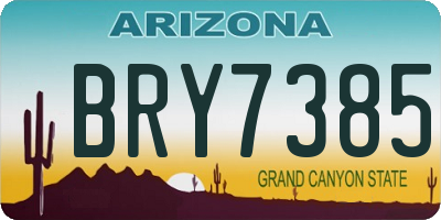 AZ license plate BRY7385