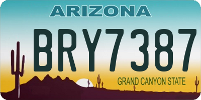 AZ license plate BRY7387