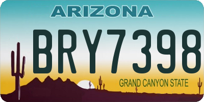 AZ license plate BRY7398