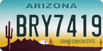 AZ license plate BRY7419