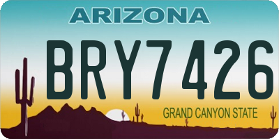 AZ license plate BRY7426