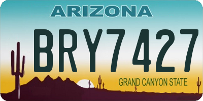 AZ license plate BRY7427