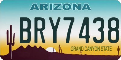 AZ license plate BRY7438