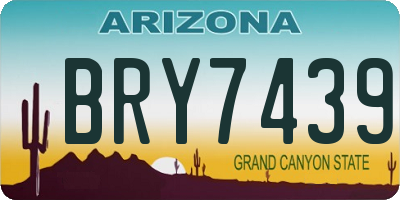 AZ license plate BRY7439
