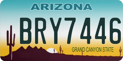 AZ license plate BRY7446