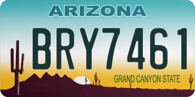 AZ license plate BRY7461