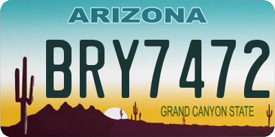 AZ license plate BRY7472