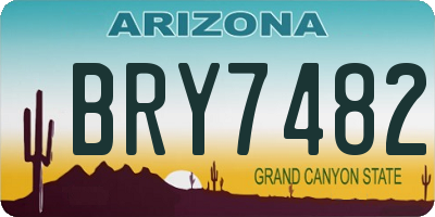 AZ license plate BRY7482