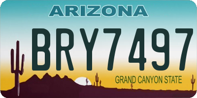 AZ license plate BRY7497