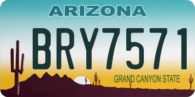 AZ license plate BRY7571