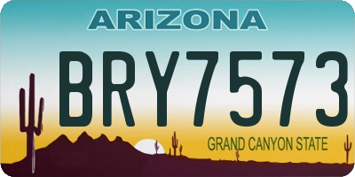 AZ license plate BRY7573