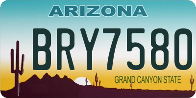 AZ license plate BRY7580