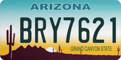 AZ license plate BRY7621