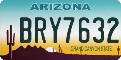 AZ license plate BRY7632