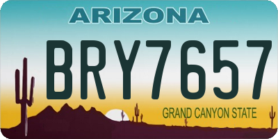 AZ license plate BRY7657