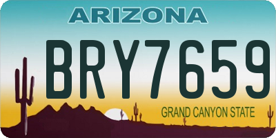 AZ license plate BRY7659