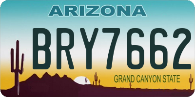 AZ license plate BRY7662