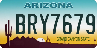 AZ license plate BRY7679