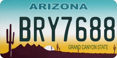AZ license plate BRY7688