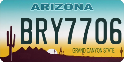 AZ license plate BRY7706