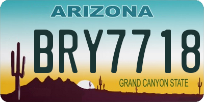 AZ license plate BRY7718