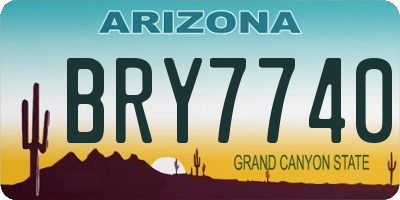 AZ license plate BRY7740
