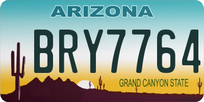 AZ license plate BRY7764