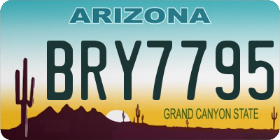AZ license plate BRY7795