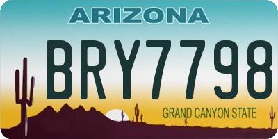 AZ license plate BRY7798