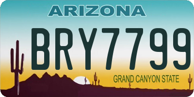 AZ license plate BRY7799