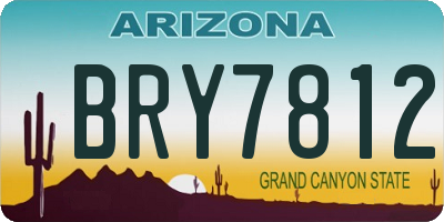 AZ license plate BRY7812