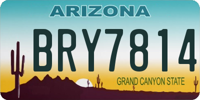 AZ license plate BRY7814