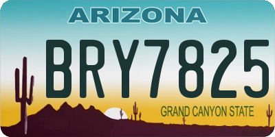 AZ license plate BRY7825