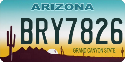 AZ license plate BRY7826