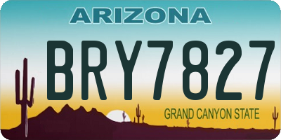 AZ license plate BRY7827