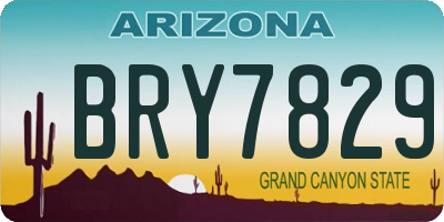 AZ license plate BRY7829