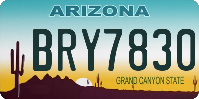 AZ license plate BRY7830