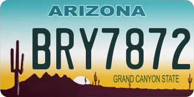AZ license plate BRY7872