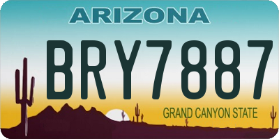 AZ license plate BRY7887