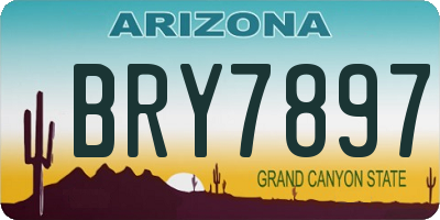 AZ license plate BRY7897